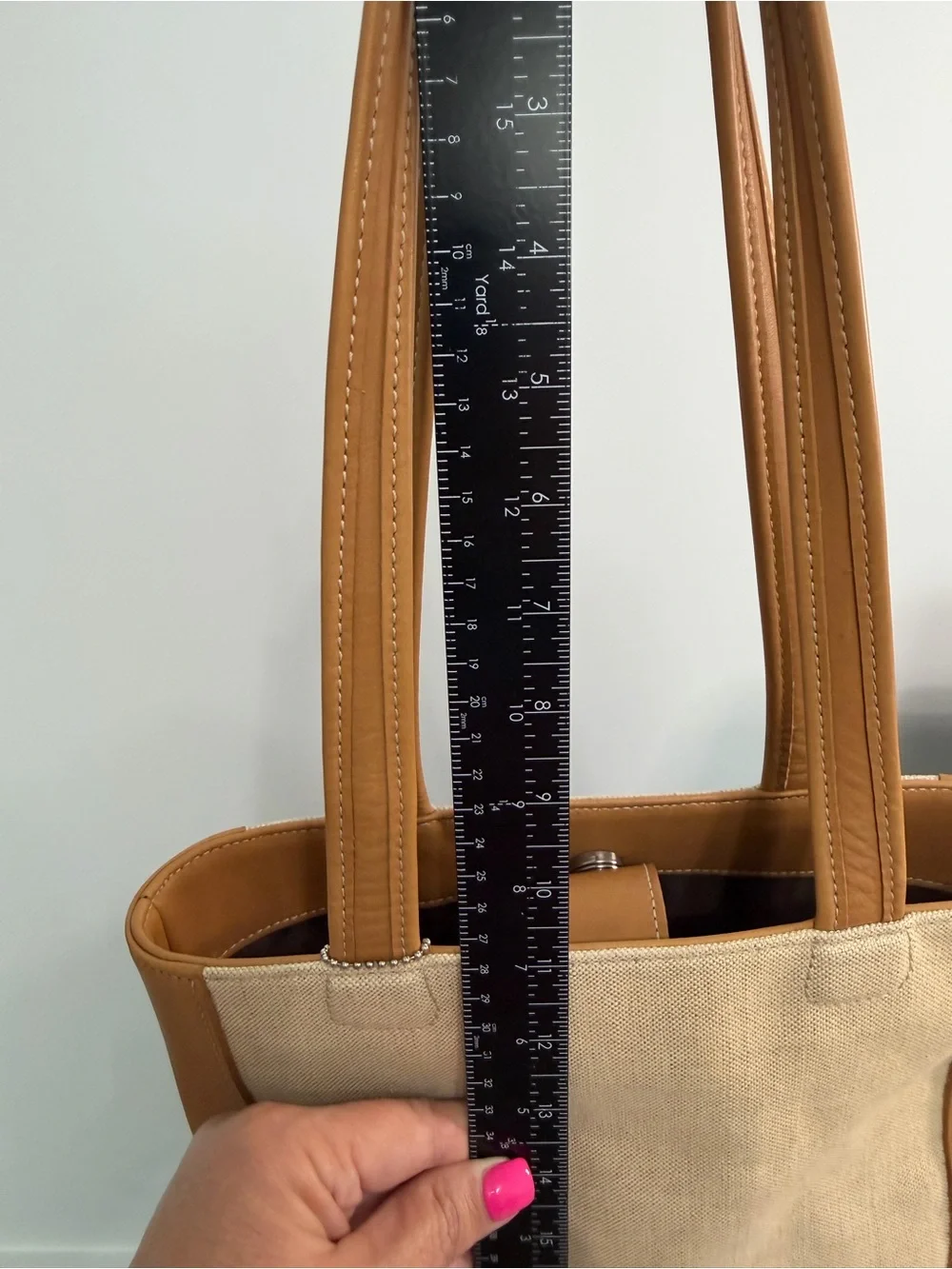 Rare 1999 Vintage Coach Bleecker Tote USA Bag Italian Cotton Linen & British Tan